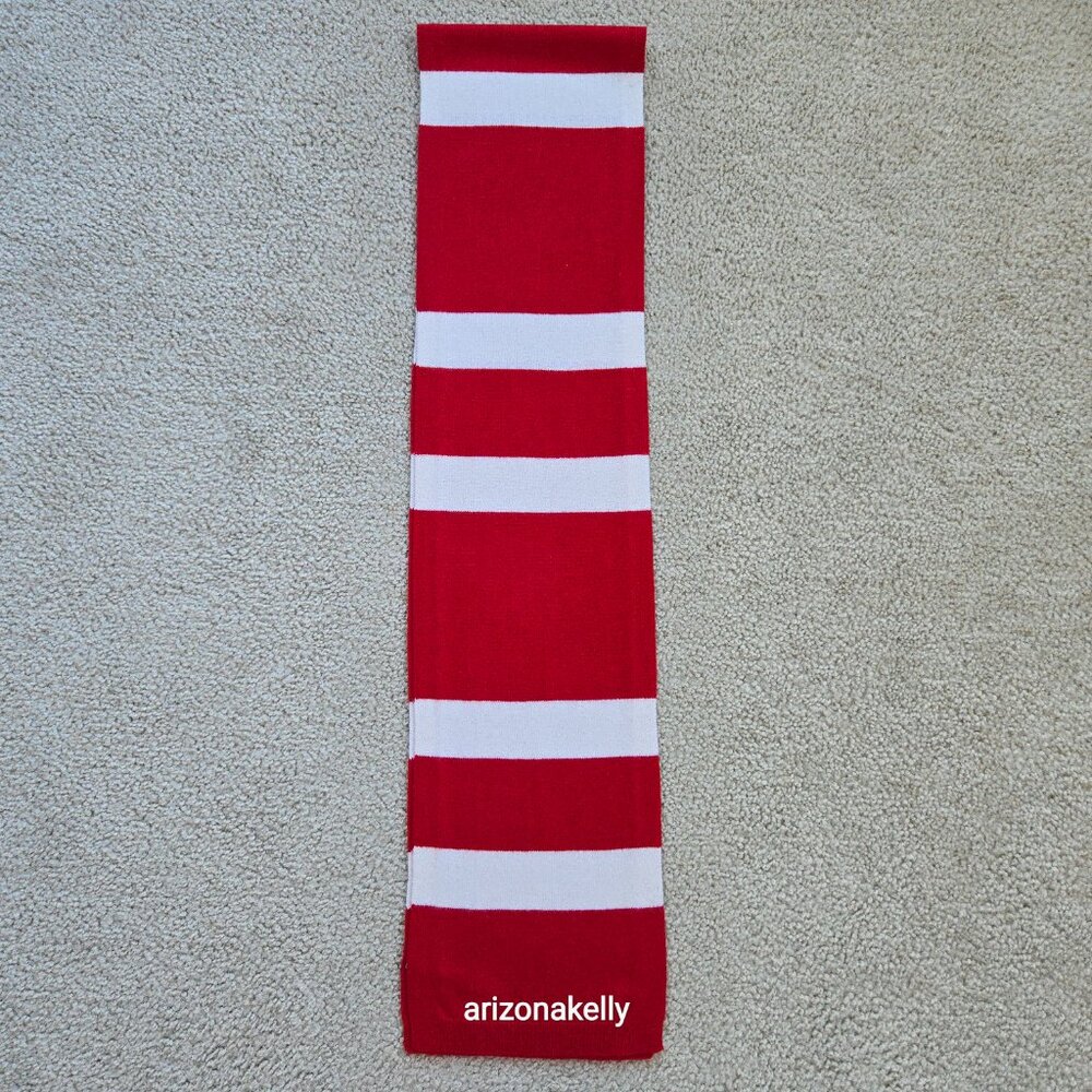 NWOT Talbots Cashmere Scarf Red & White Striped